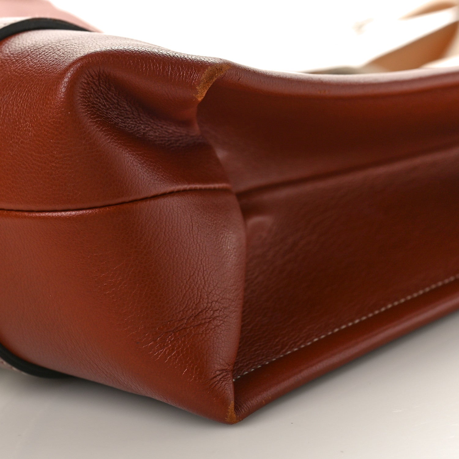 Chloe Calfskin Medium Woody Ribbon Tote Sepia Brown 8 of 14