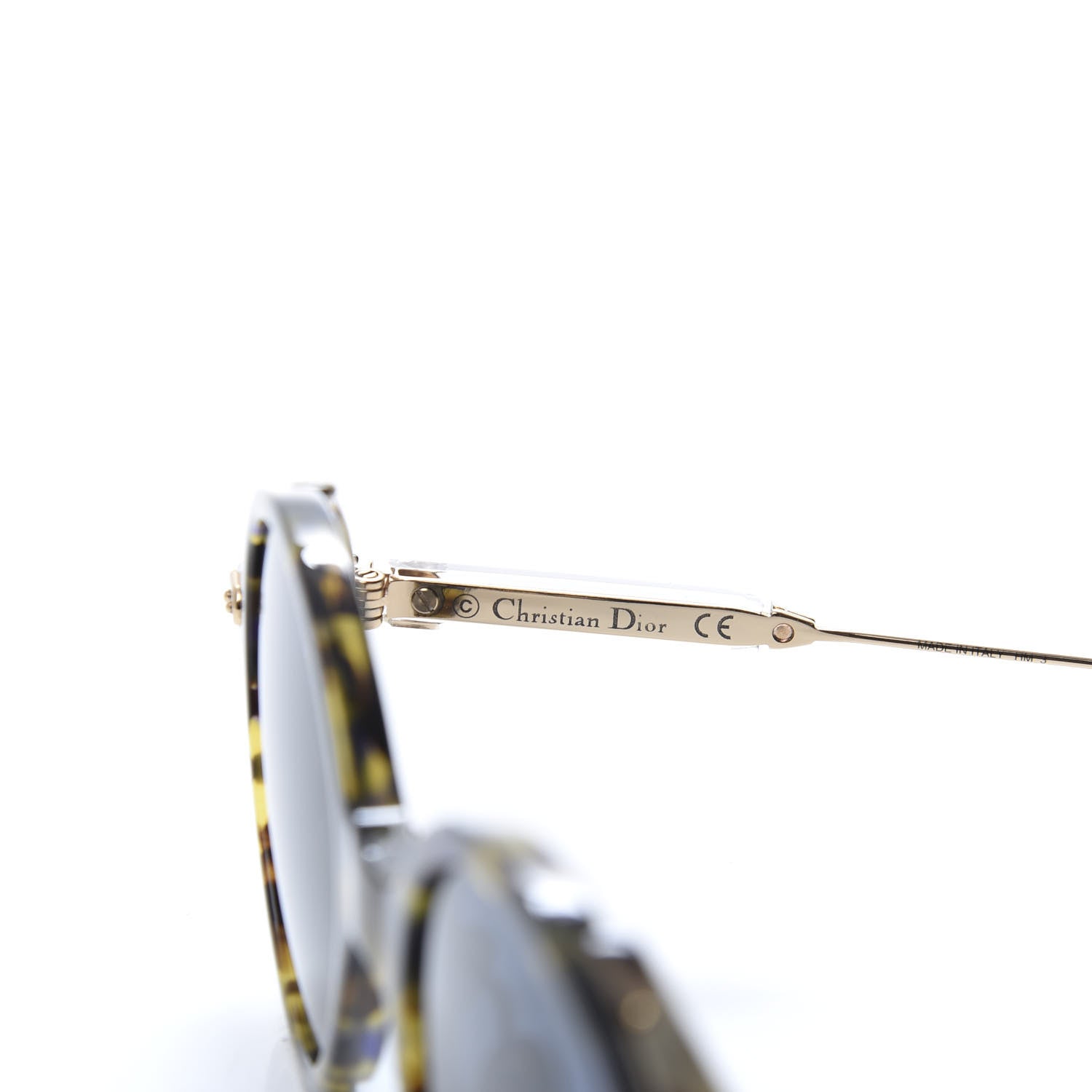 Christian Dior Acetate Umbrage Round Sunglasses Tortoise Blue 5 of 7