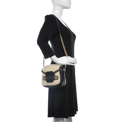 Stella McCartney Eco Alter Nappa Eco Shearling Popper Shoulder Bag Natural 2 of 11