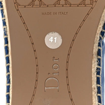 Christian Dior Crystal Embellished Riviera Espadrilles 41 Black Green 7 of 9
