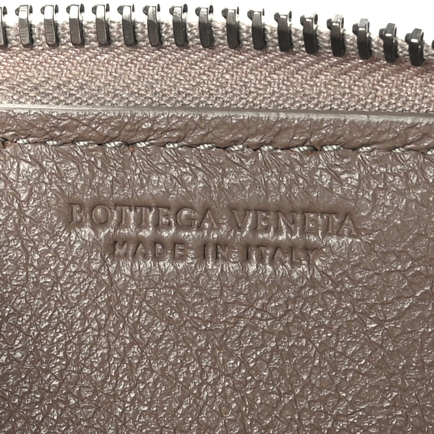 Nappa Intrecciato Zip Wallet Fume