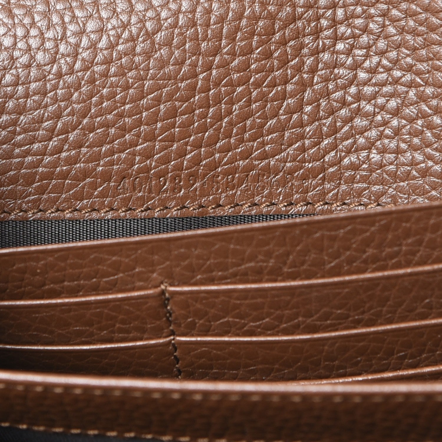 Gucci Cellarius Calfskin GG Marmont Chain Wallet Nut Brown 9 of 13
