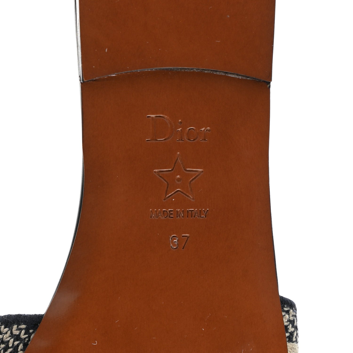 Christian Dior Canvas Embroidered Dway Mules Slide Sandals 37 Deep Blue 6 of 9