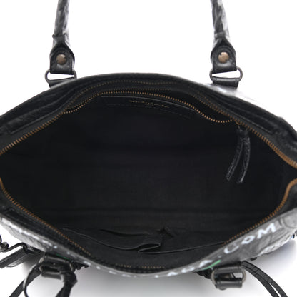 Balenciaga Agneau Graffiti All Over Classic Hardware S City Black Vert Rouge 5 of 10