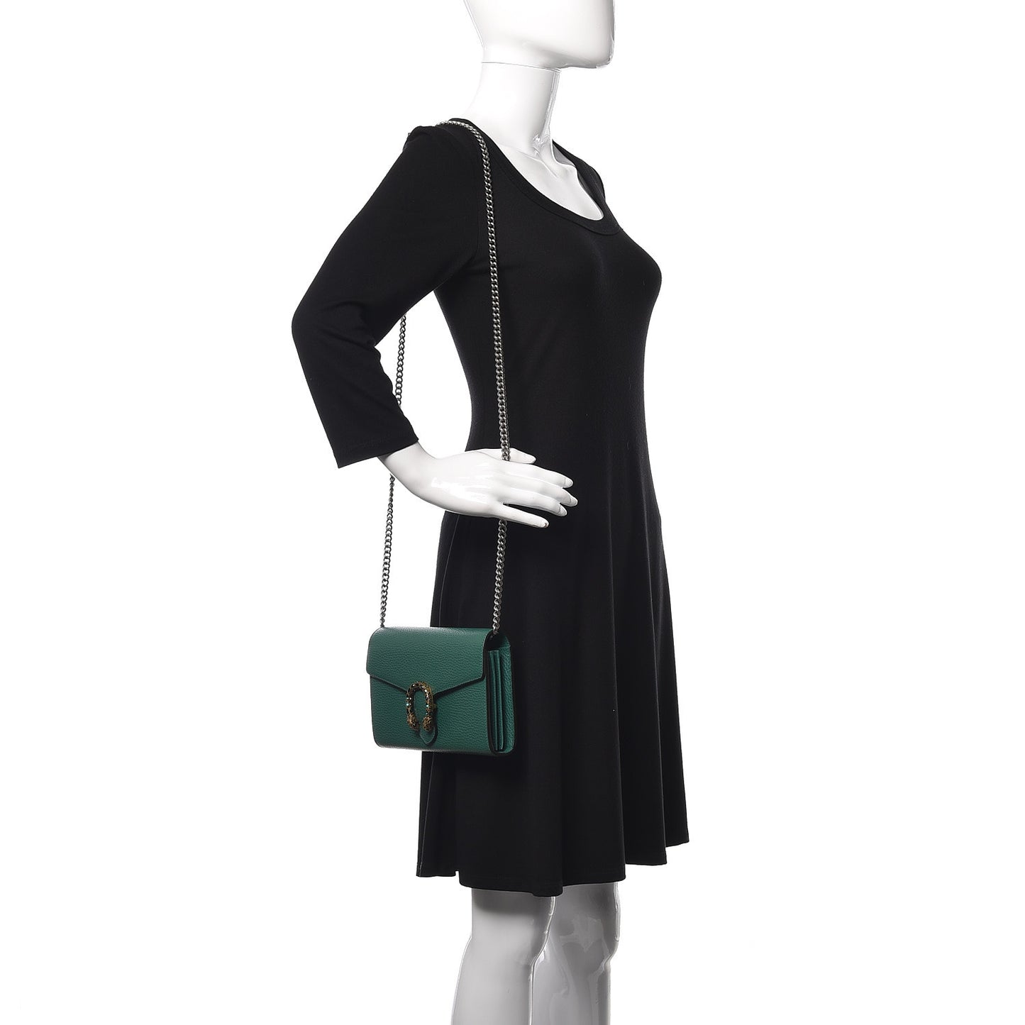 Calfskin Mini Dionysus Chain Wallet Emerald