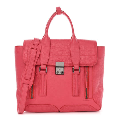 3.1 Phillip Lim Textured Calfskin Medium Pashli Satchel Raspberry 1 of 11
