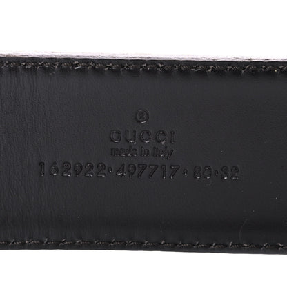 Gucci Calfskin Web Interlocking G Belt 80 32 Dark Brown 3 of 7