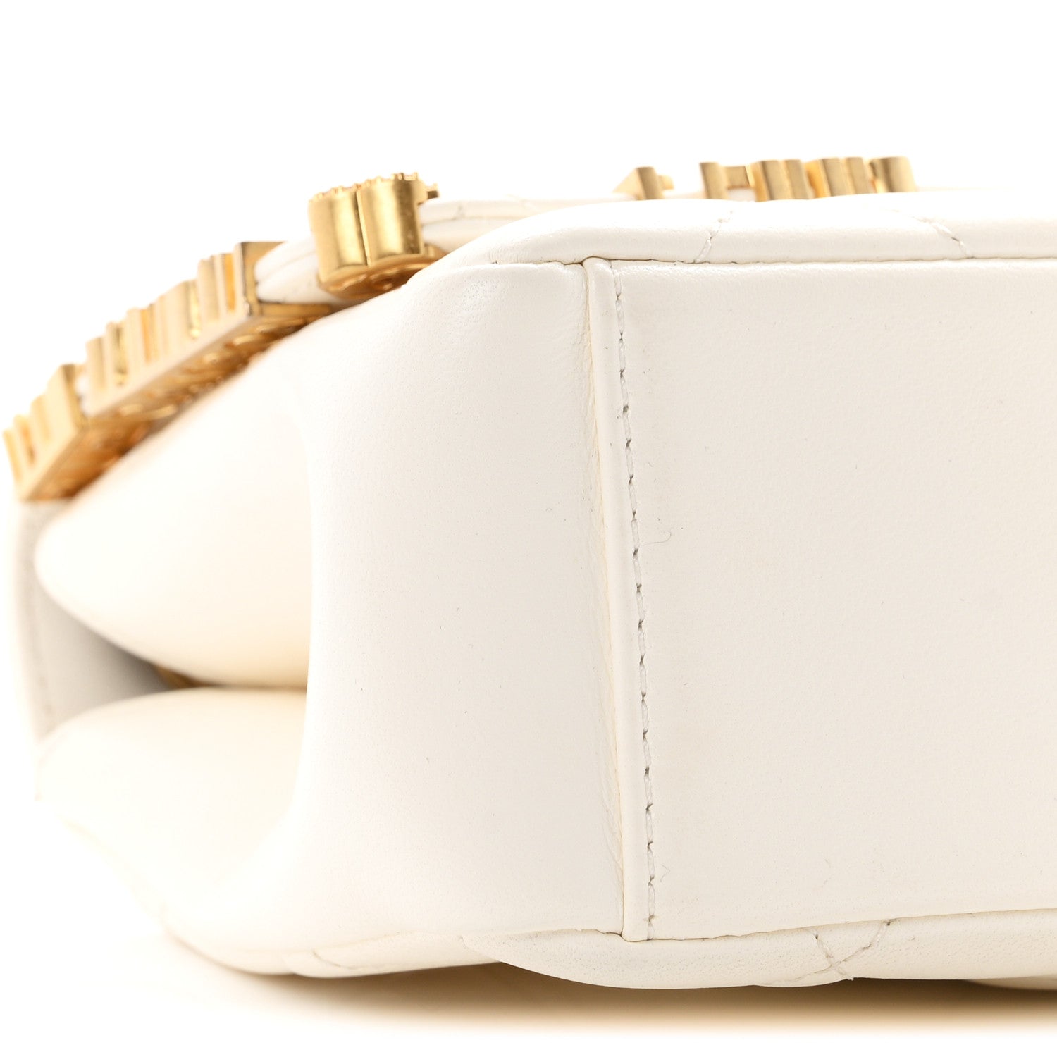Chanel Lambskin Enamel Strass Quilted Mini Paris Monaco Flap White 9 of 10