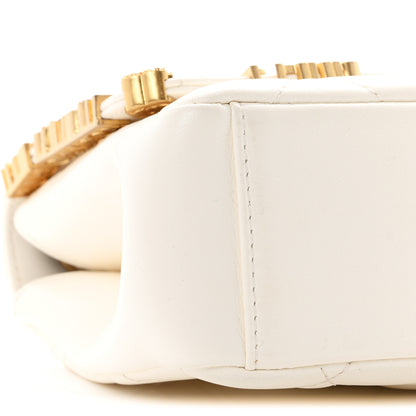 Chanel Lambskin Enamel Strass Quilted Mini Paris Monaco Flap White 9 of 10