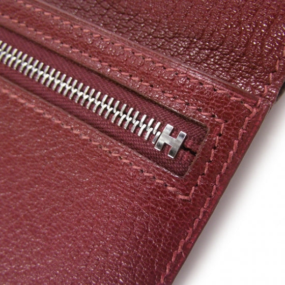 Courchevel Bearn Bi-fold Wallet Maroon