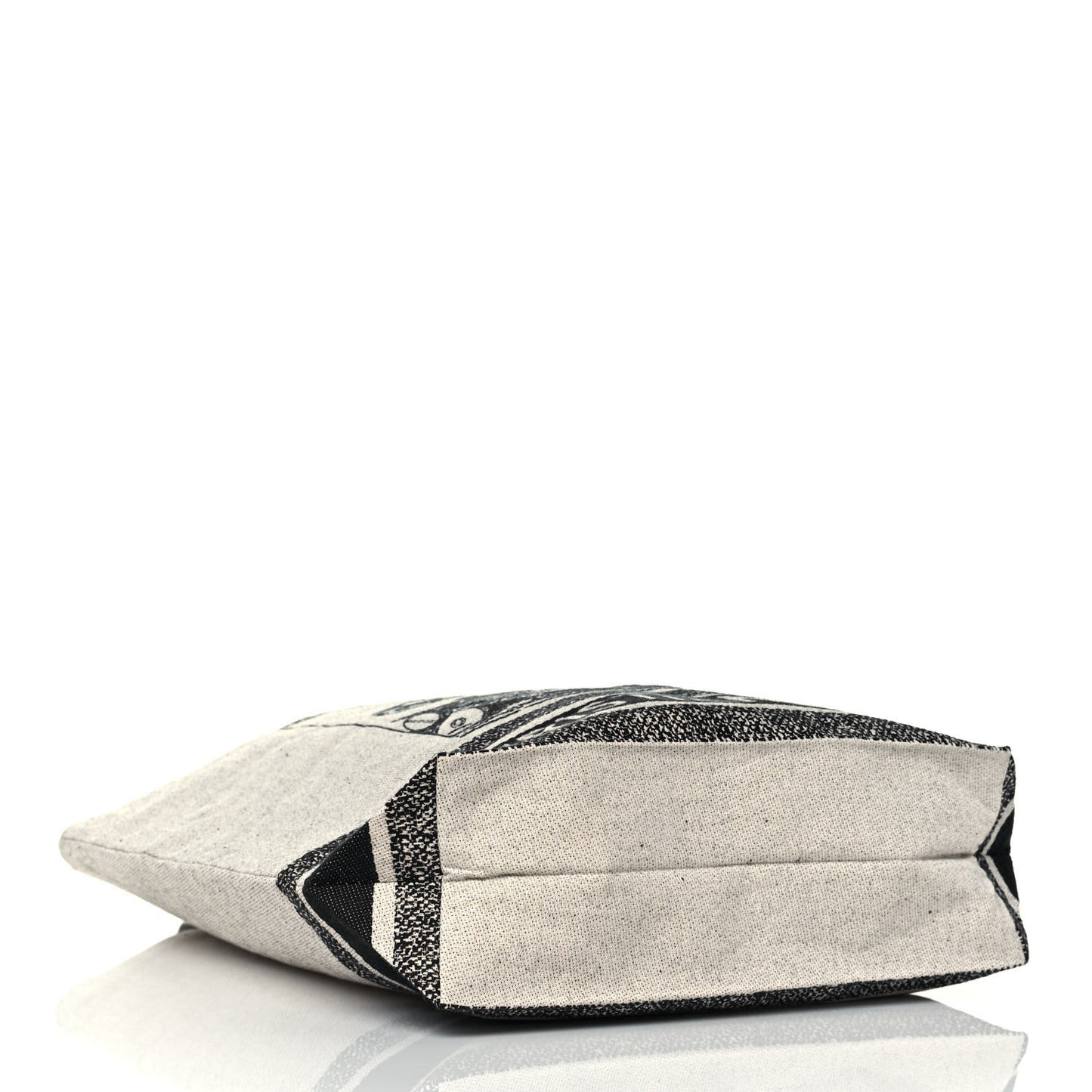 Canvas Print Cruise Tote Ivory Black