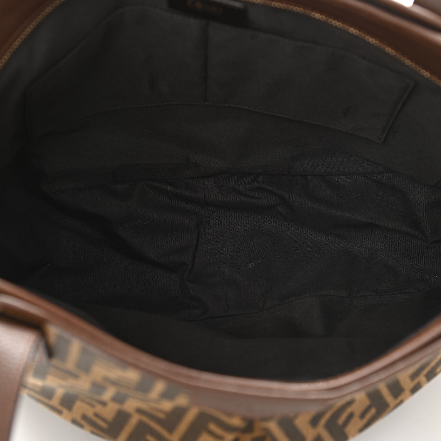 Fendi Zucca Vitello Artic Grande Shopping Tote Tobacco Castagna 6 of 12