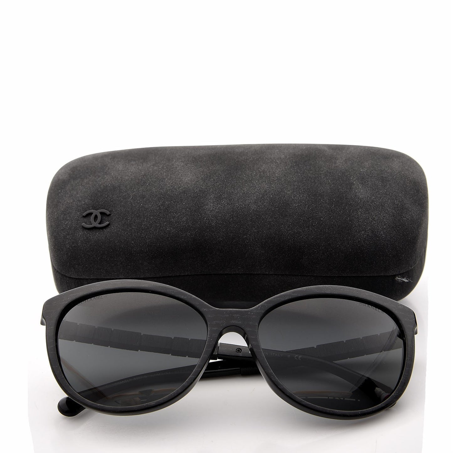 Crystal Baguette Cat Eye Bijou Sunglasses 5307-B Black