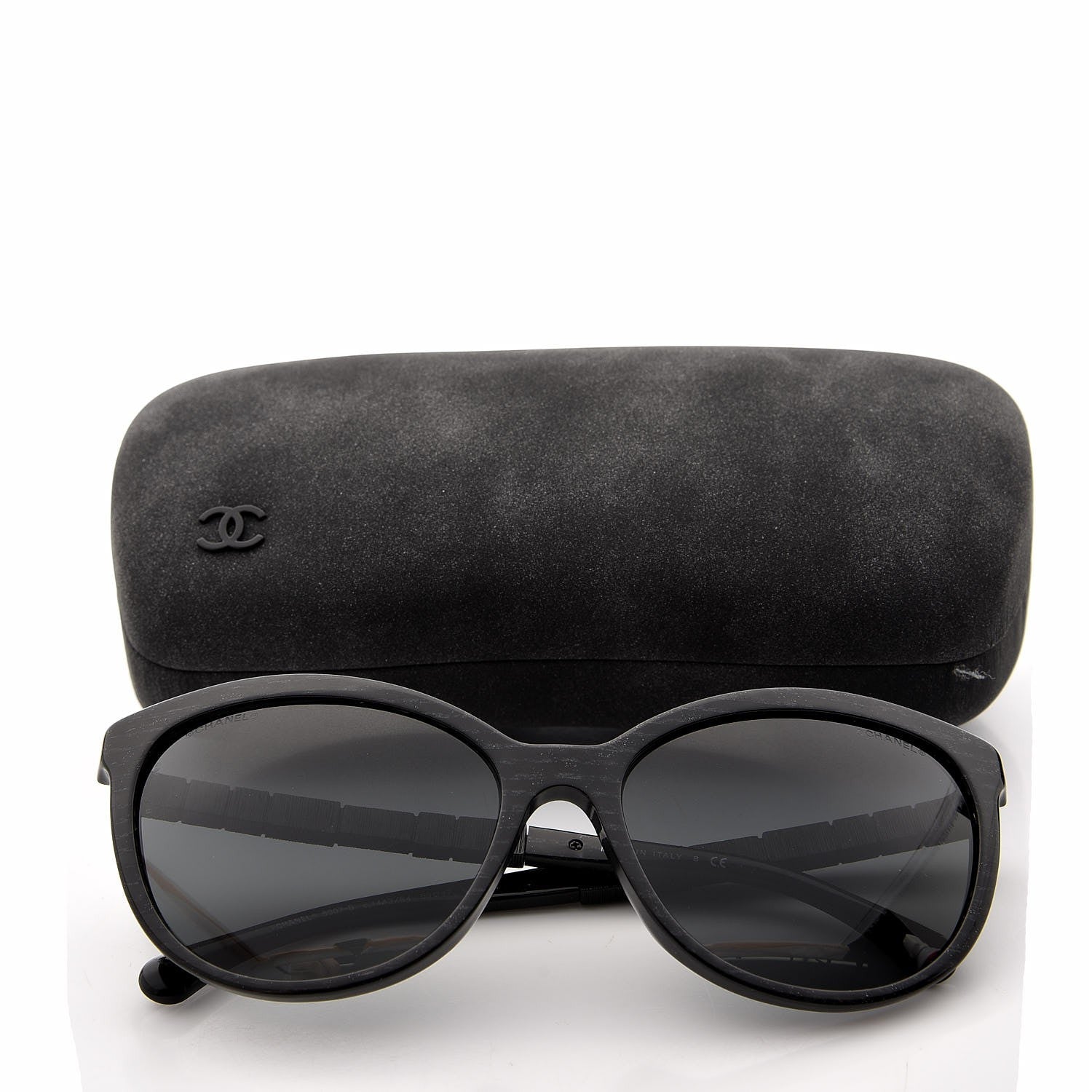 Chanel Crystal Baguette Cat Eye Bijou Sunglasses 5307-B Black 9 of 9