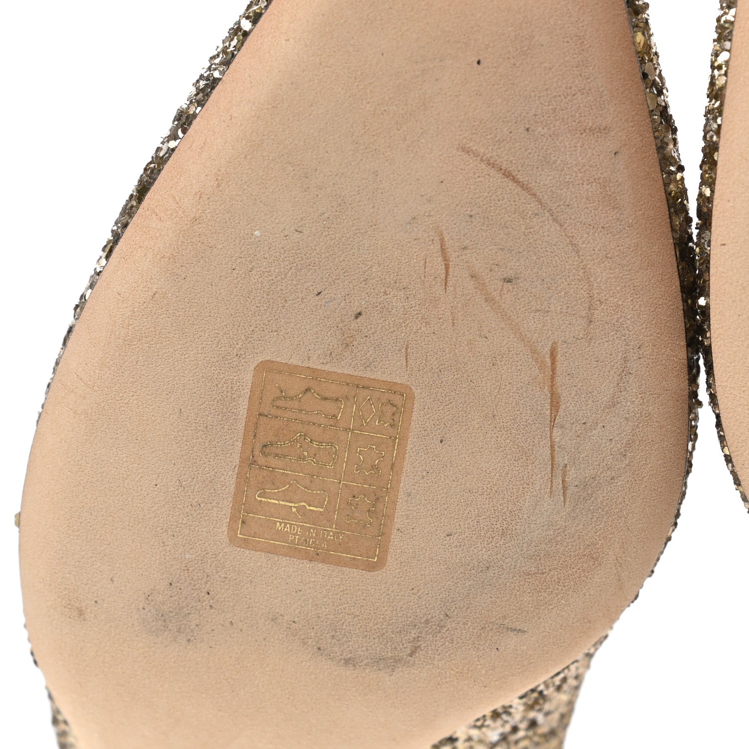 Jimmy Choo Glitter Degrade Pointy Toe Romy 60 Pumps 38.5 Antique Gold 9 of 9