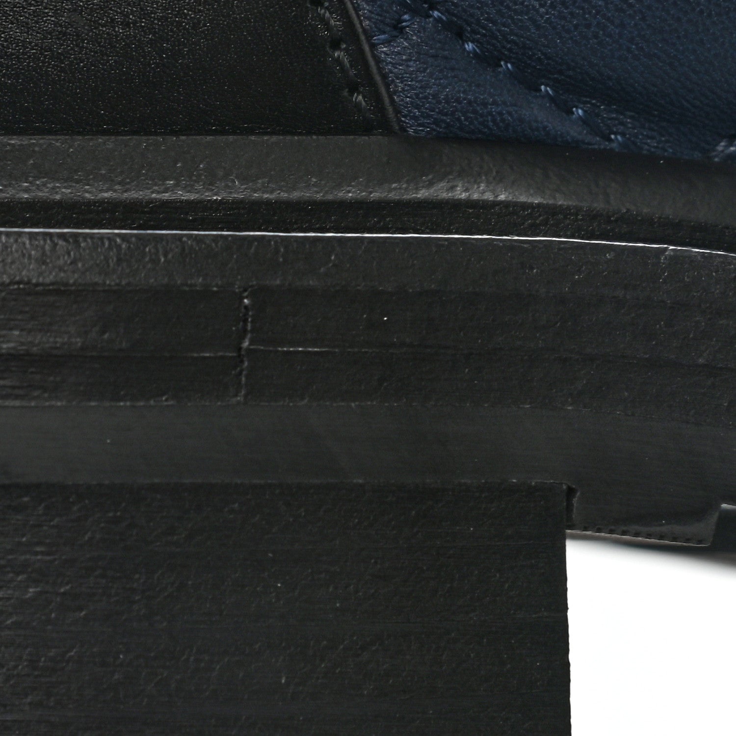 Chanel Lambskin Calfskin Quilted Lace Up Combat Boots 39 Navy Black 9 of 11