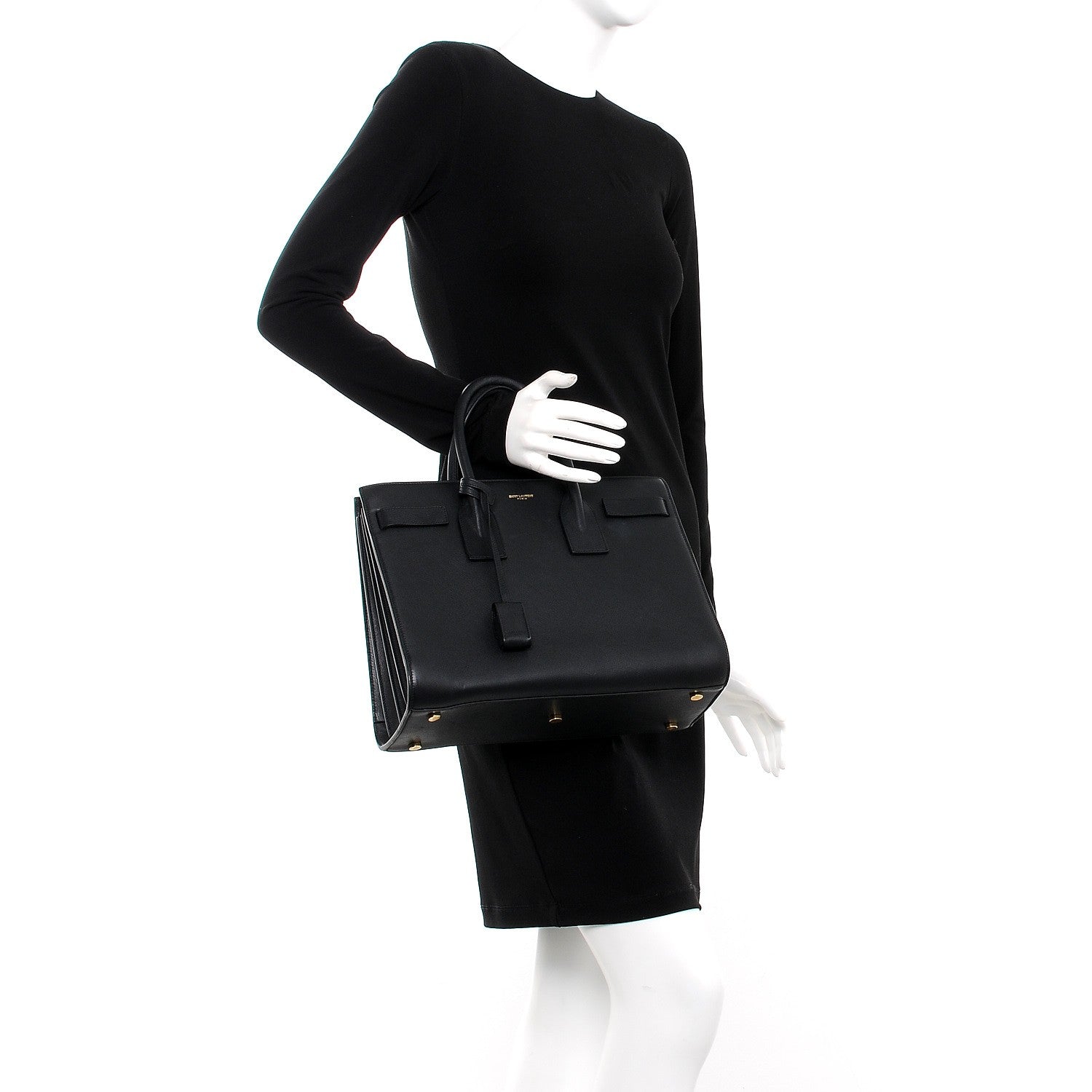 Saint Laurent Calfskin Small Sac De Jour Black 3 of 8