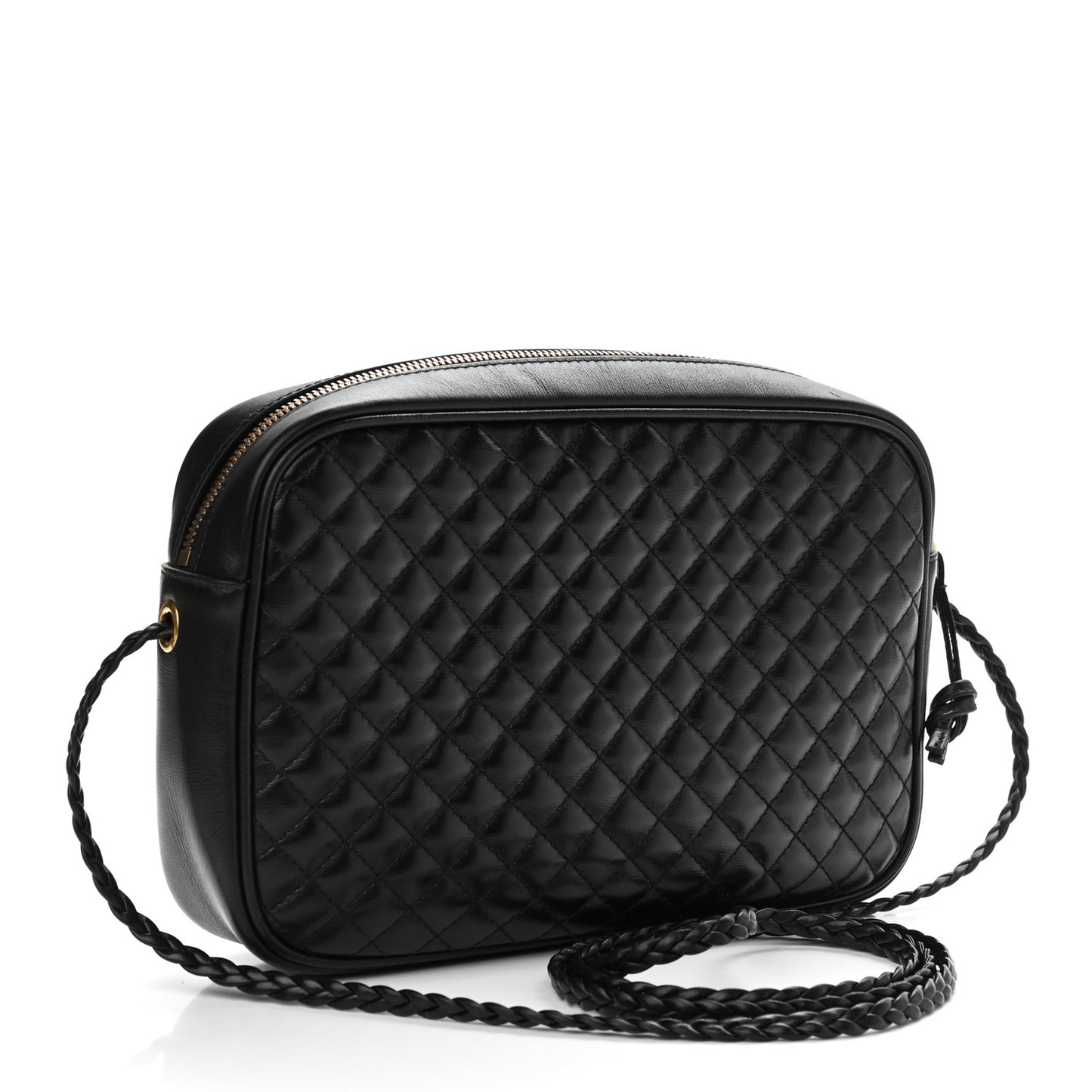 Calfskin Web Trapuntata Small GG Shoulder Bag Black
