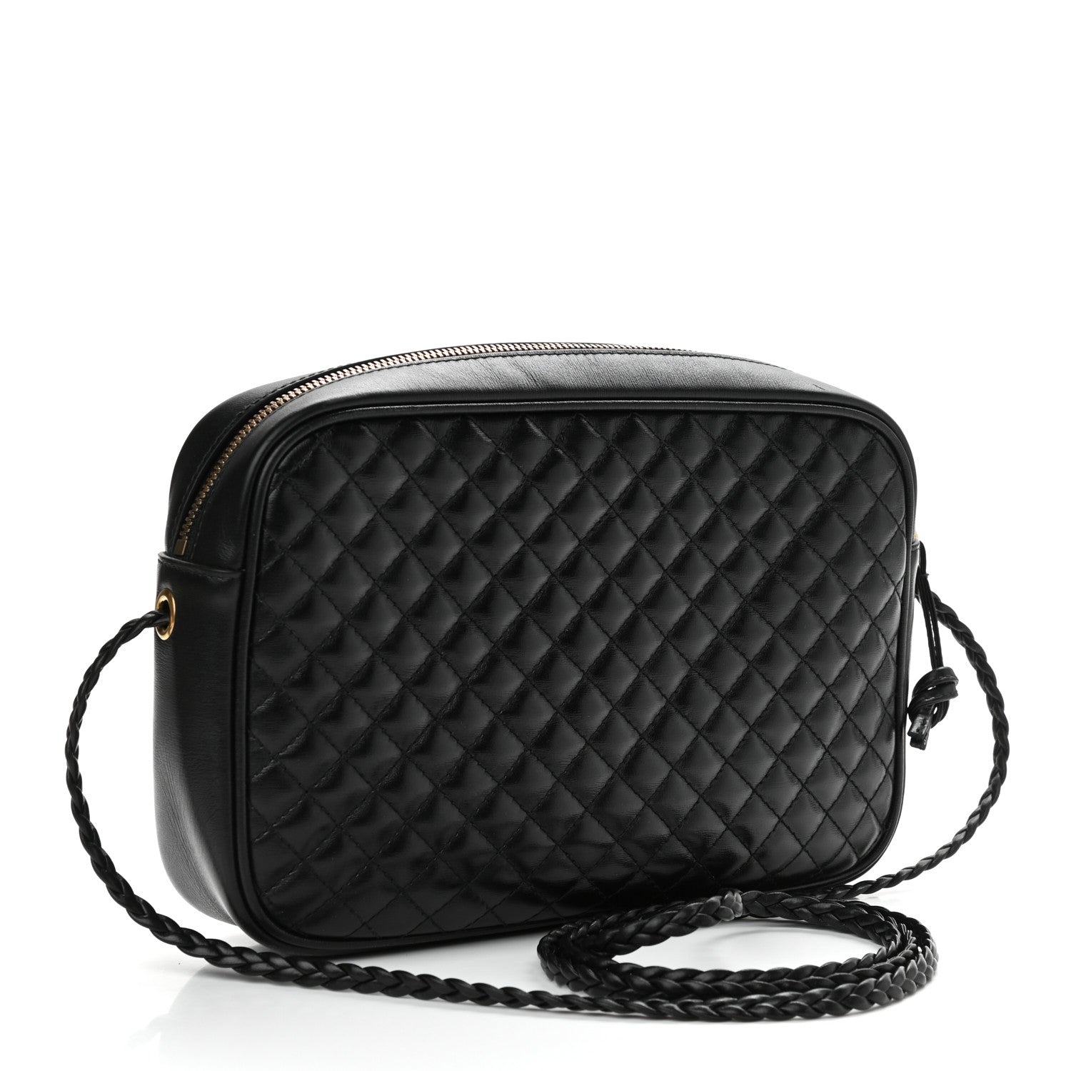 Gucci Calfskin Web Trapuntata Small GG Shoulder Bag Black 3 of 11