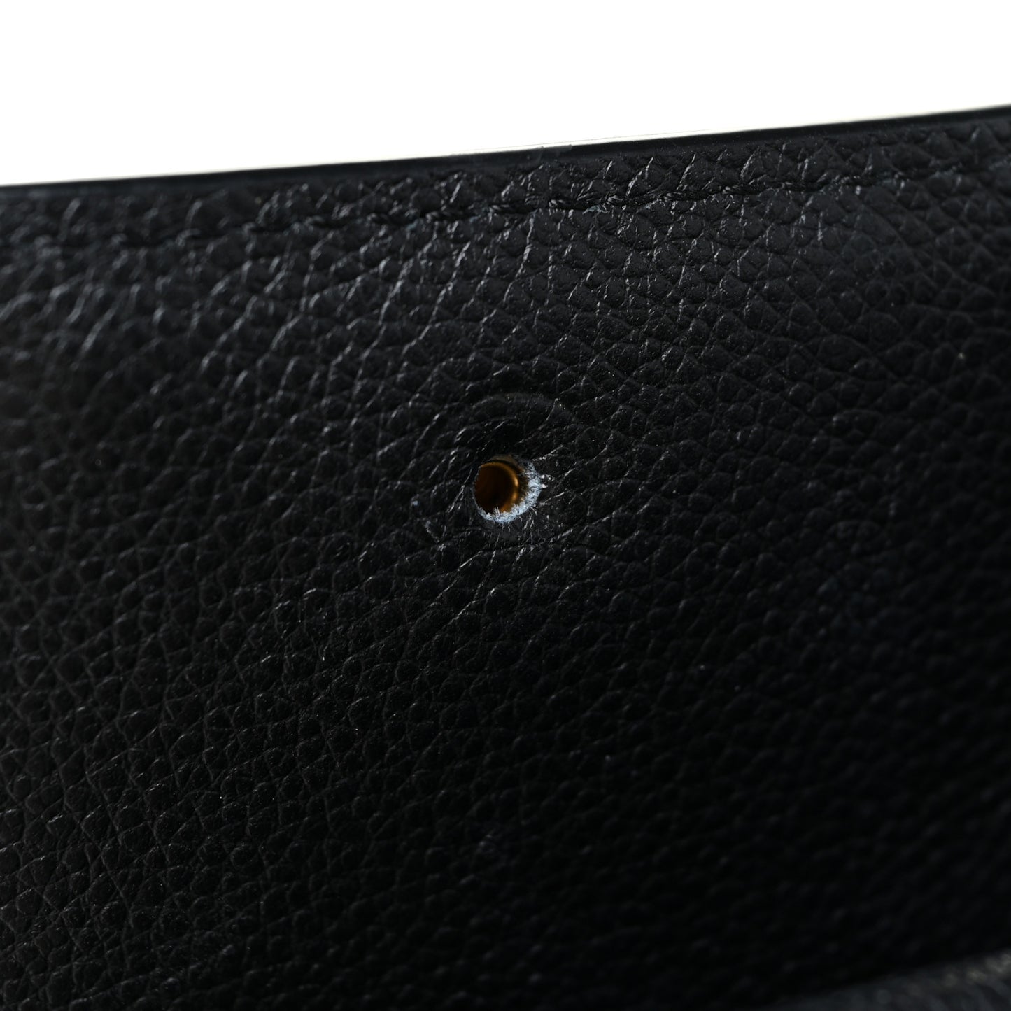 Grainy Calfskin Small Title Bag Black
