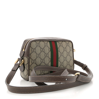 Gucci GG Supreme Monogram Web Mini Ophidia Shoulder Bag Brown 3 of 10