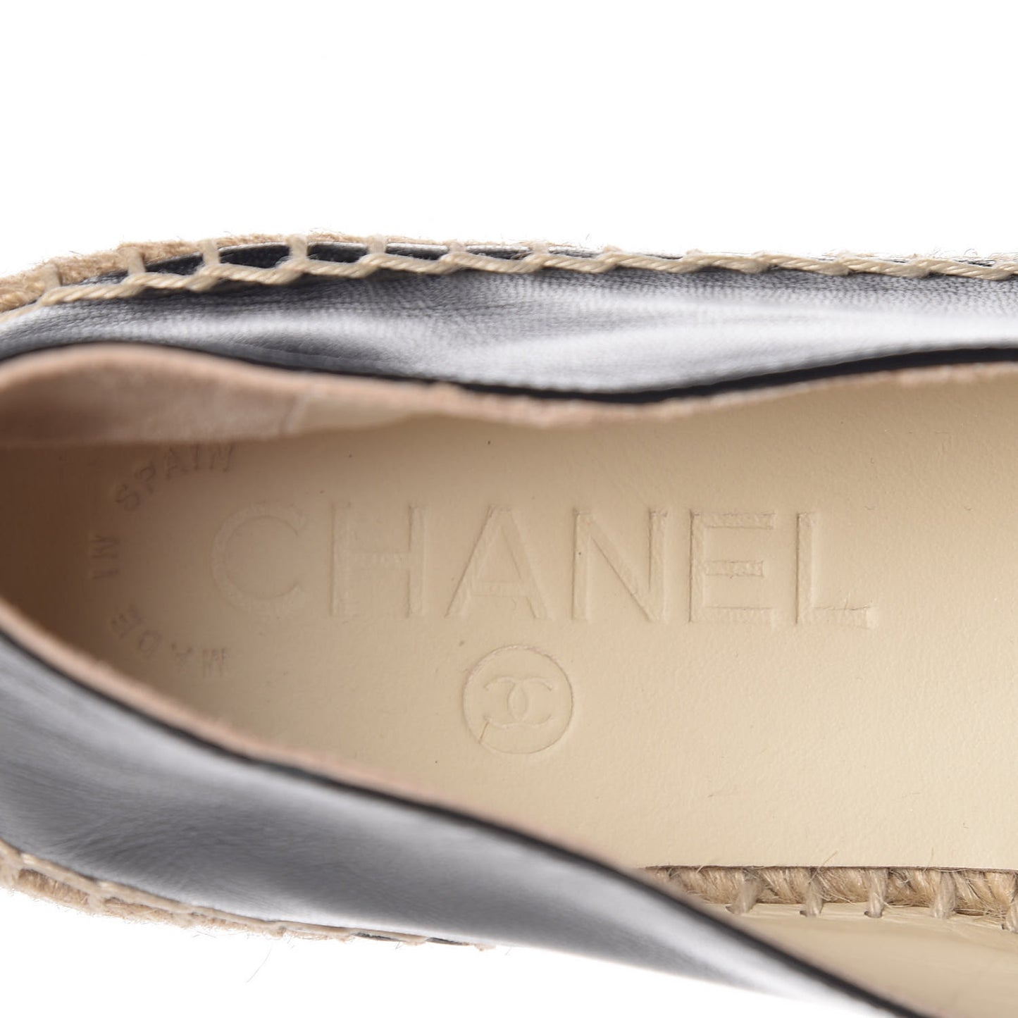 Lambskin CC Espadrilles 36 Black