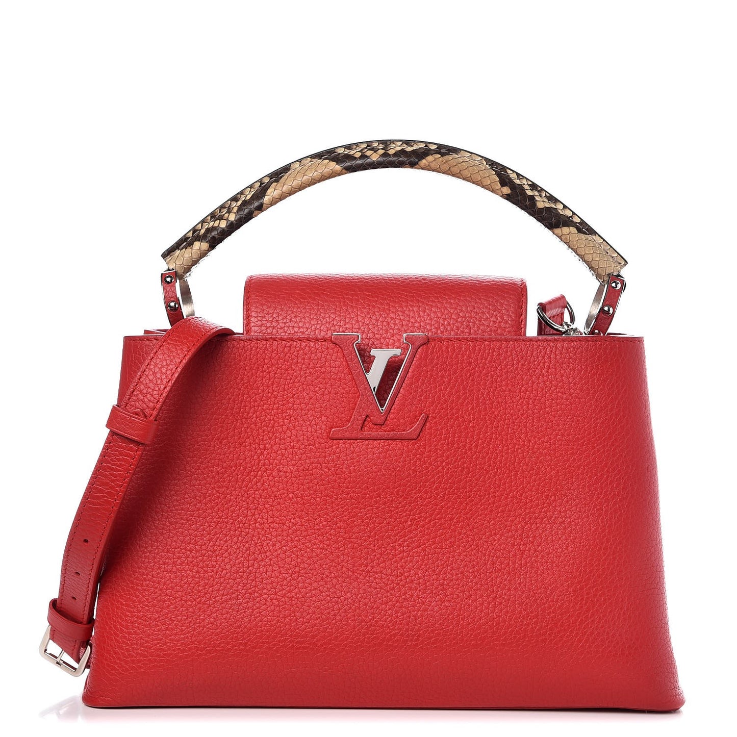 Taurillon Python Capucines PM Rubis