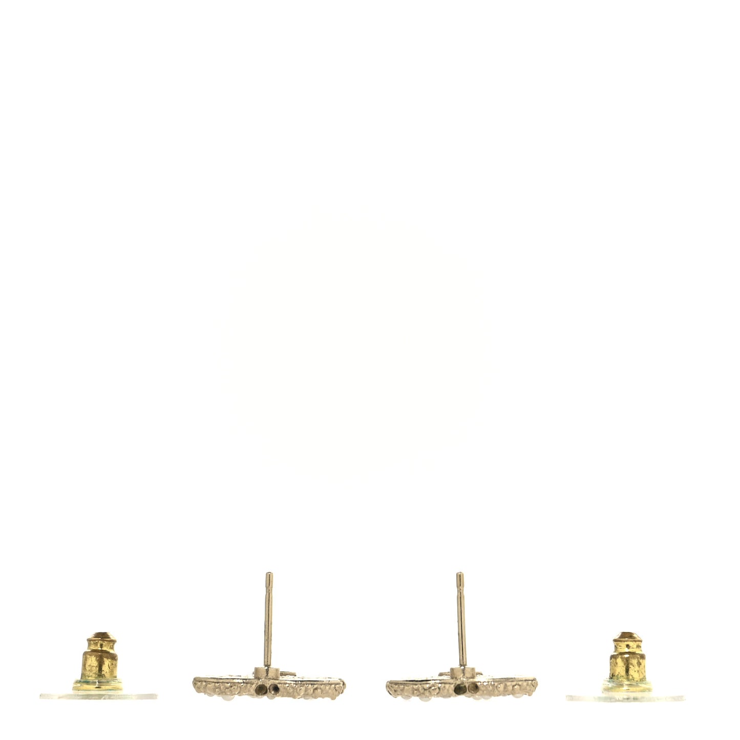 Pearl Crystal CC Earrings Gold