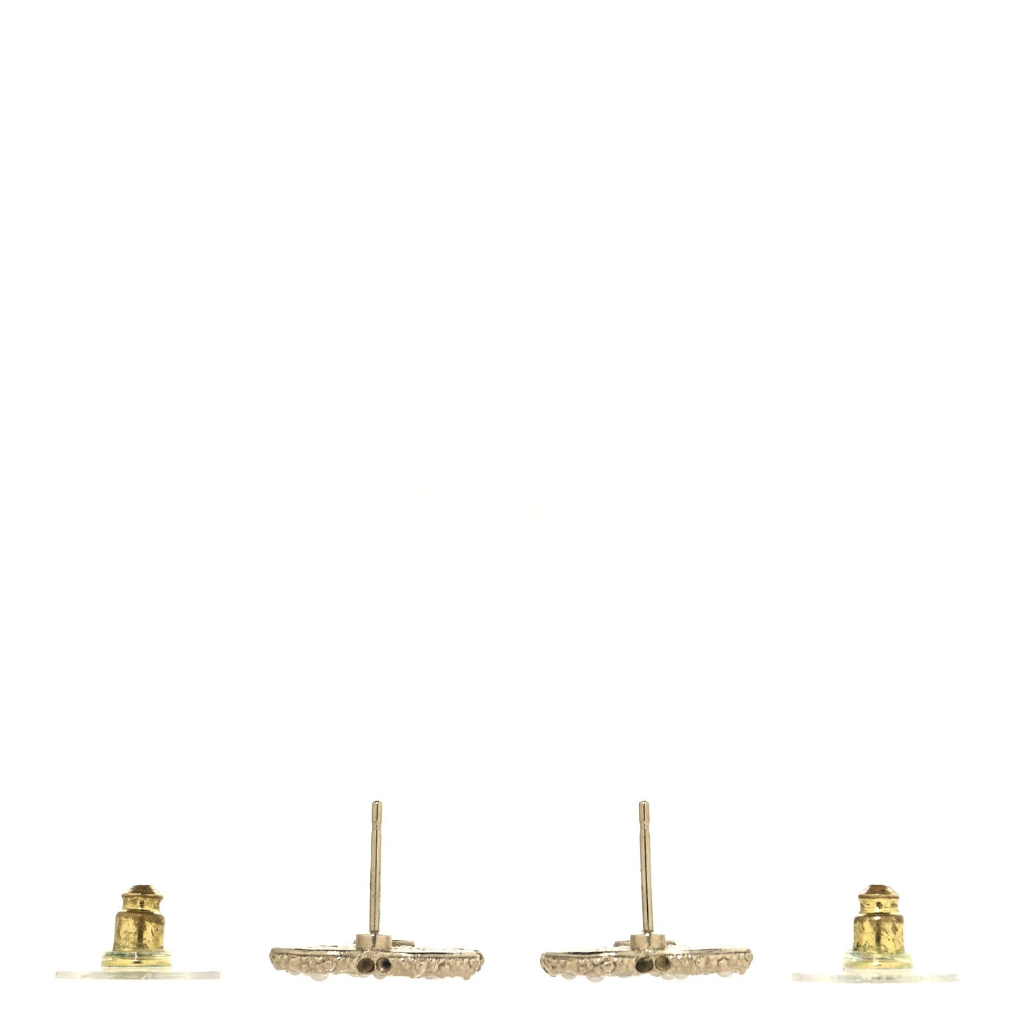 Chanel Pearl Crystal CC Earrings Gold 3 of 6