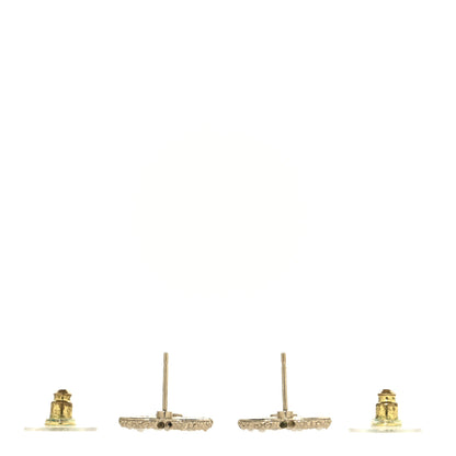 Chanel Pearl Crystal CC Earrings Gold 3 of 6