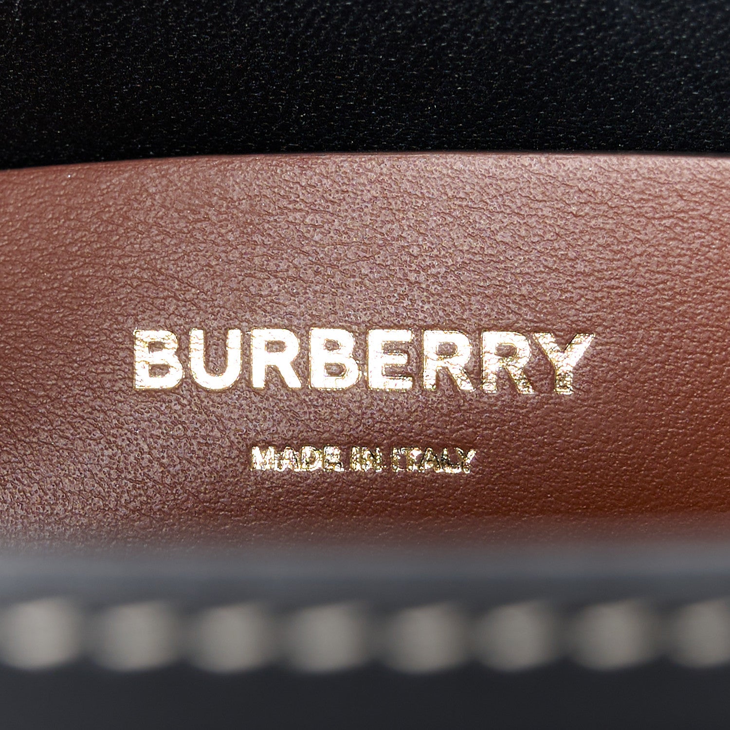 Burberry Calfskin Check Small Elizabeth Bag Brown 6 of 10