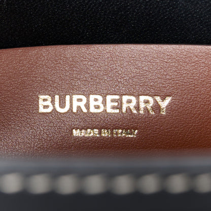 Burberry Calfskin Check Small Elizabeth Bag Brown 6 of 10