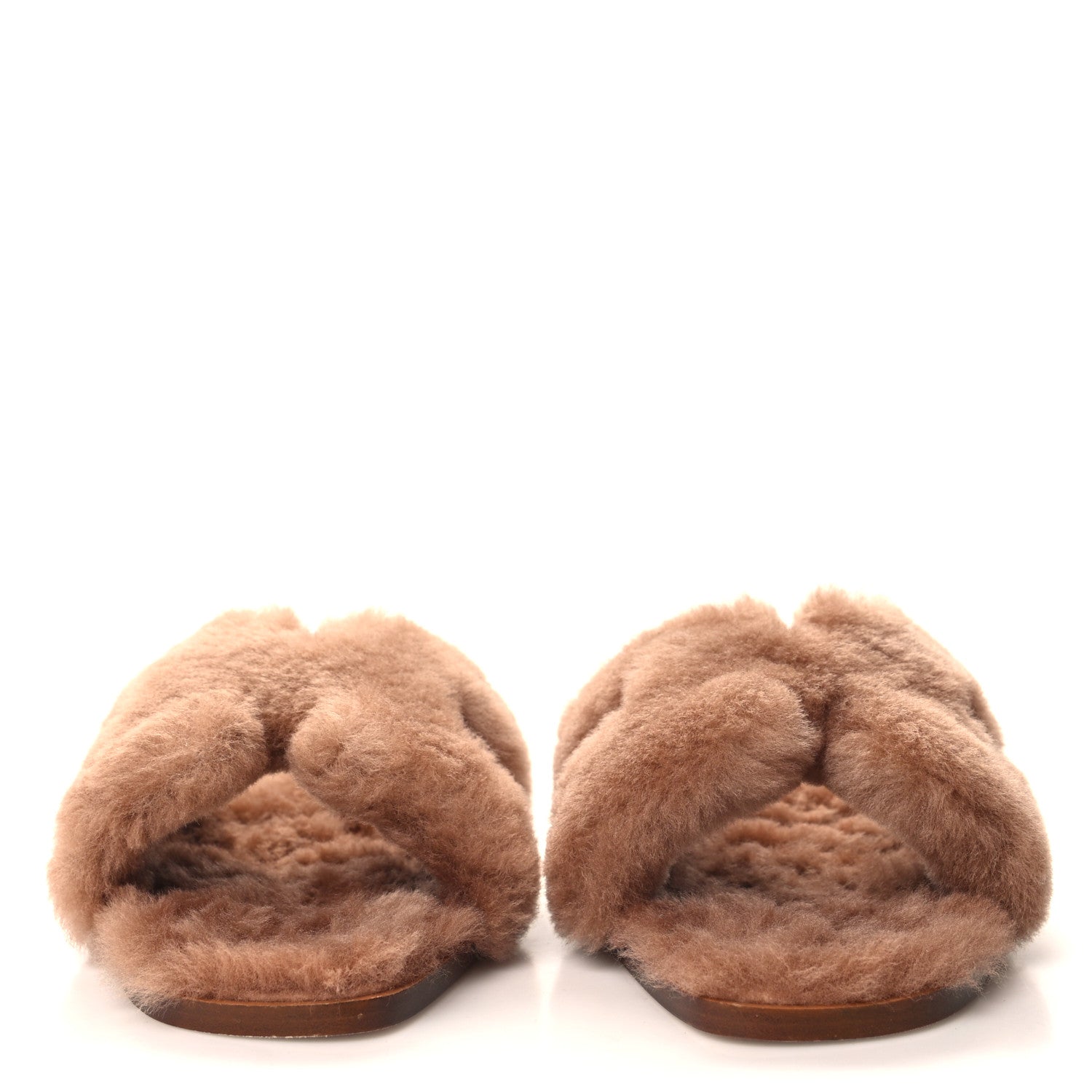 Hermes Woolskin Oran Sandals 38 Naturel 2 of 7