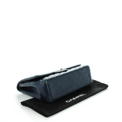 Chanel Lambskin Quilted Maxi Double Flap Dark Blue 4 of 9
