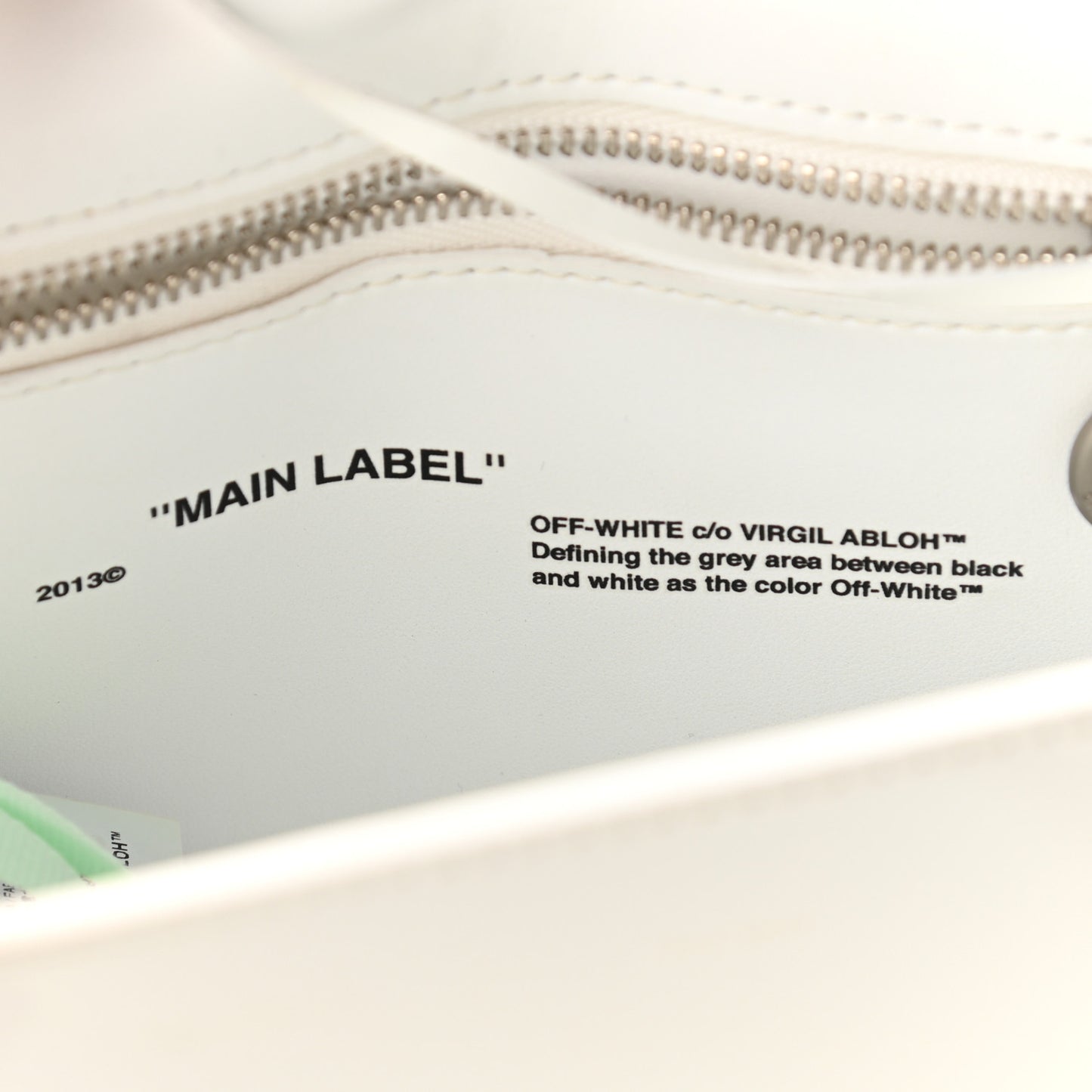 Calfskin Perforated Binder Flap Bag White