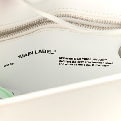 Off-White Calfskin Perforated Binder Flap Bag White 7 of 13