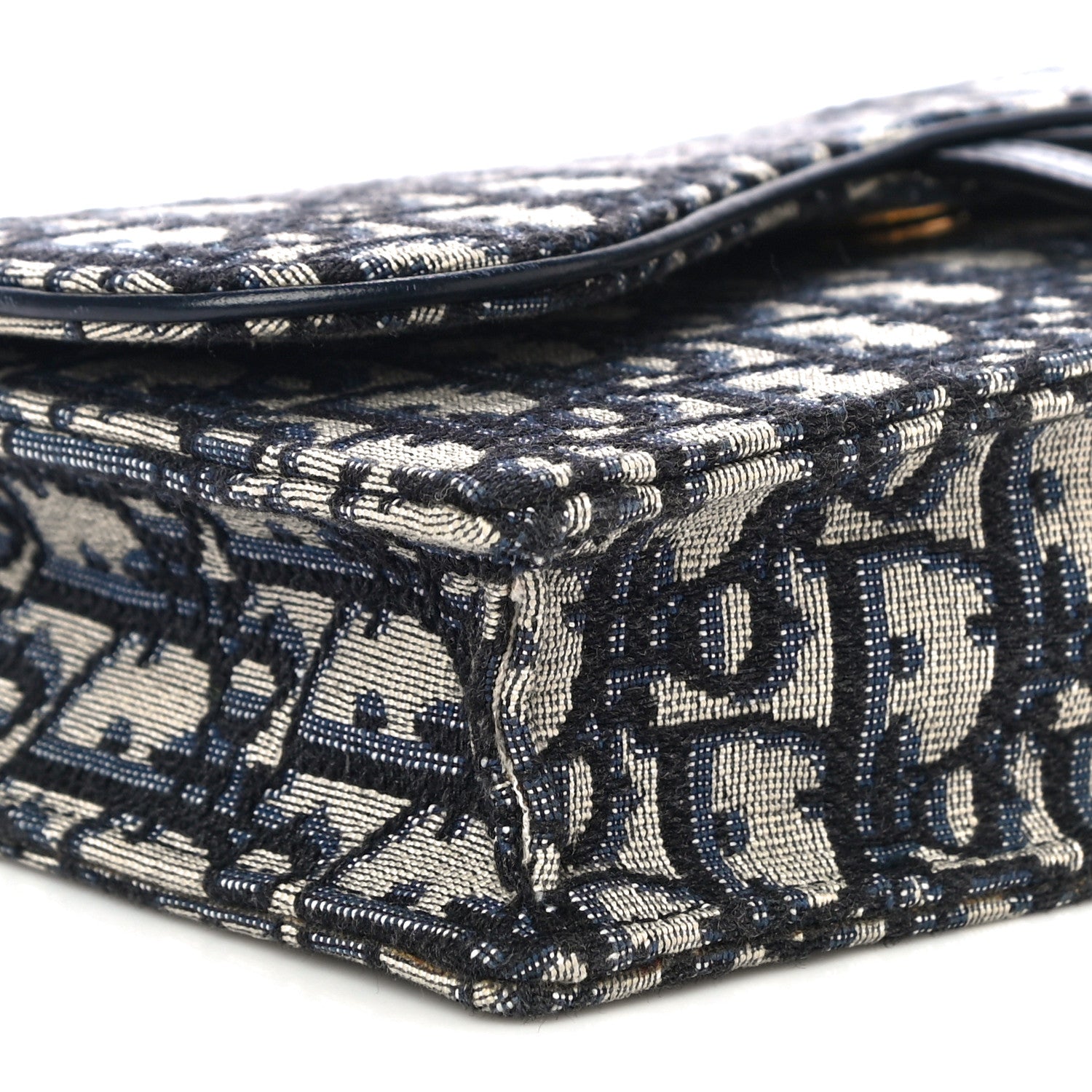Christian Dior Oblique Saddle Chain Pouch Blue 8 of 14