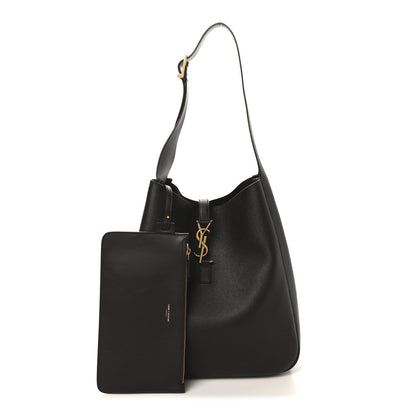 Saint Laurent Supple Calfskin Large Le 5 A 7 Soft Hobo Chocolate 3 of 10
