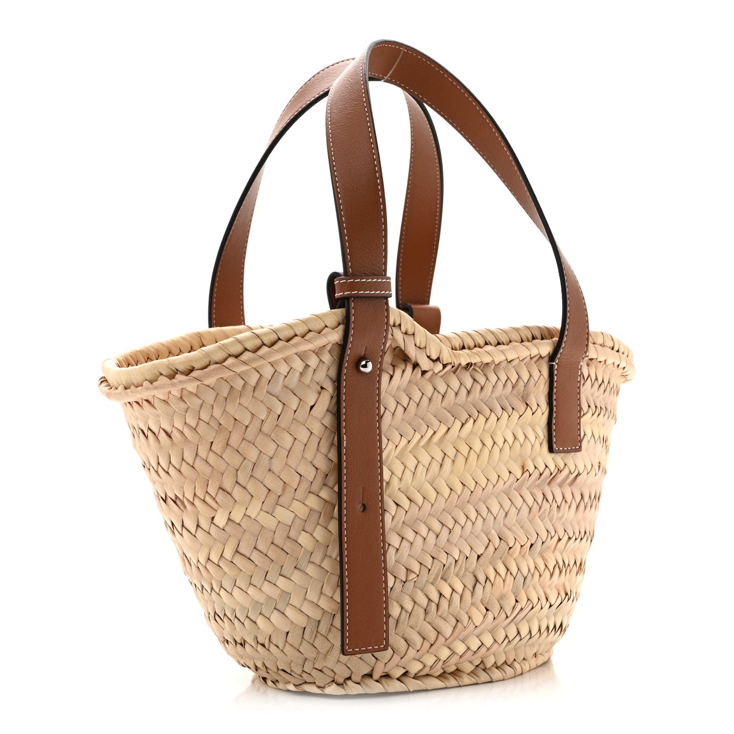 Raffia Small Basket Tote Bag Natural Tan