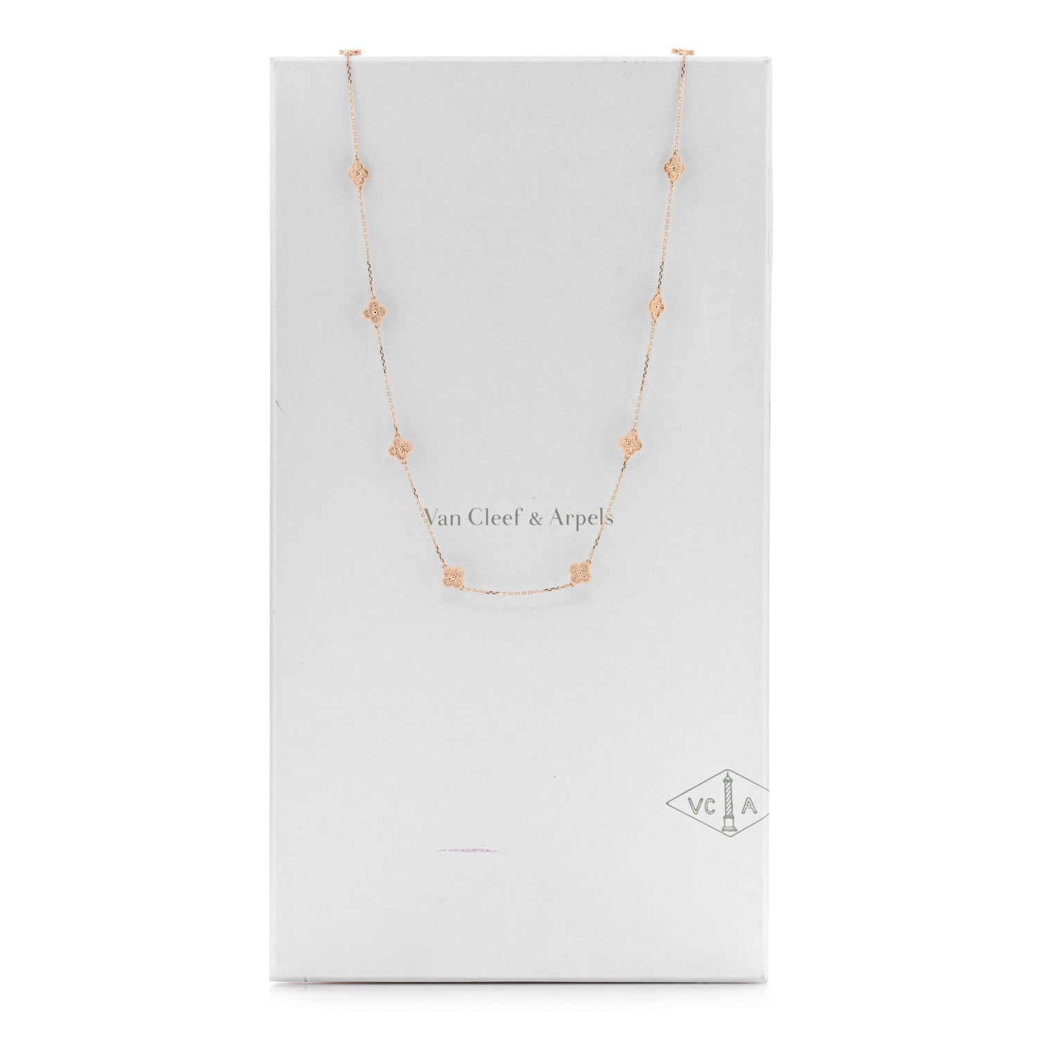 Van Cleef & Arpels 18K Rose Gold 16 Motifs Sweet Alhambra Necklace 6 of 6