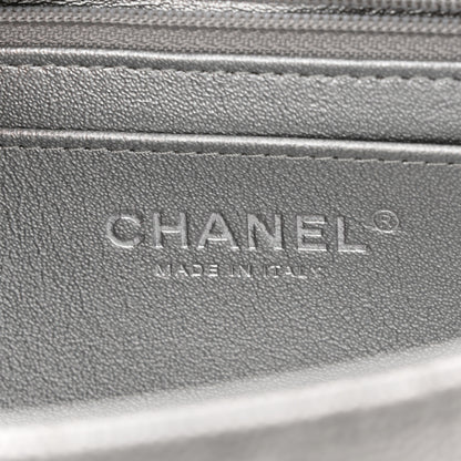 Chanel Metallic Caviar Quilted Mini Top Handle Rectangular Flap Silver 6 of 11