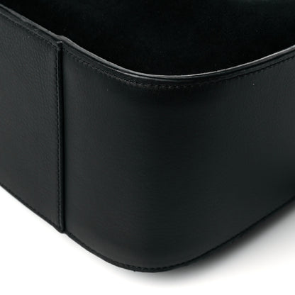 Loewe Calfskin Suede Medium Hammock Shoulder Bag Black 8 of 9
