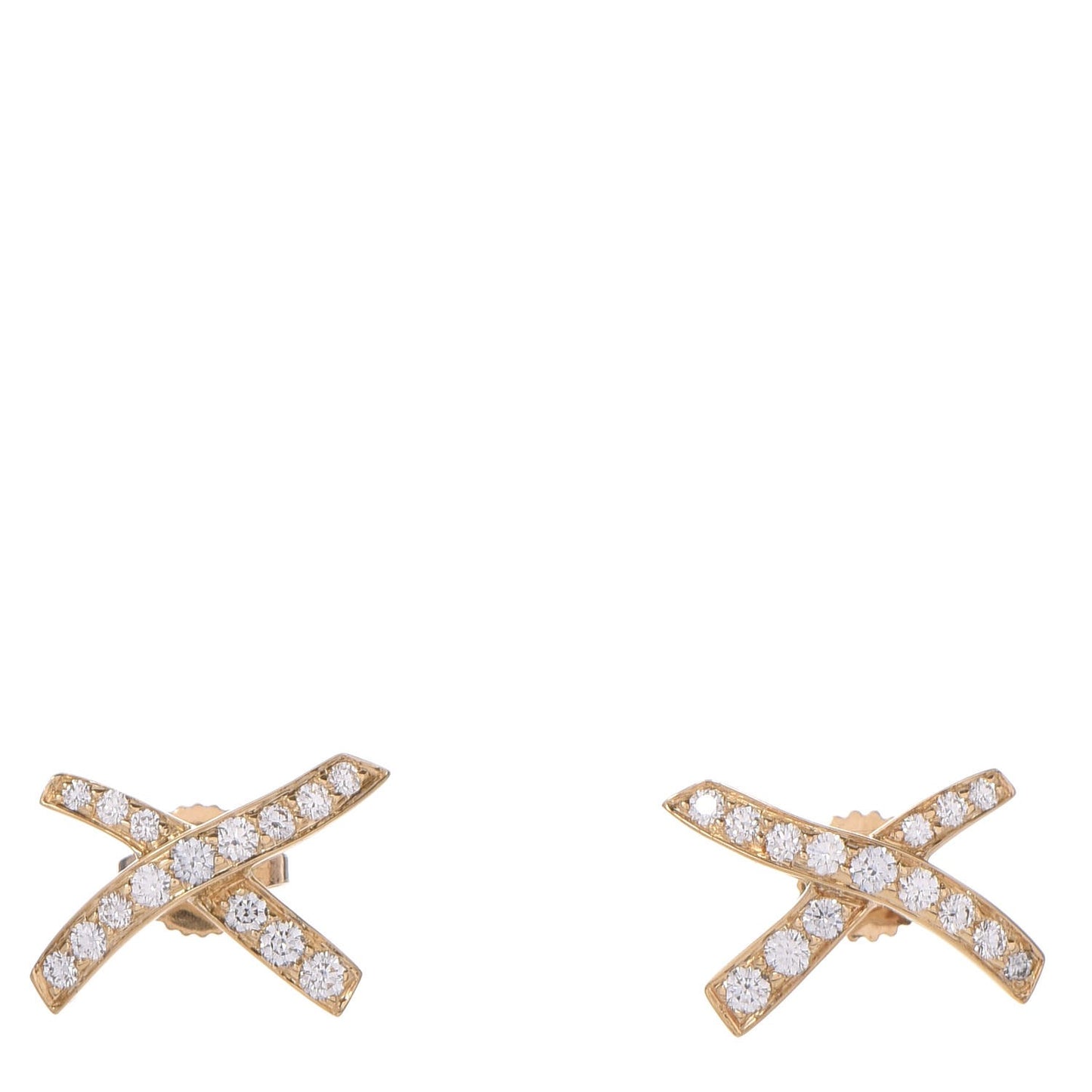 18K Yellow Gold Diamond Paloma Picasso X Kiss Earrings