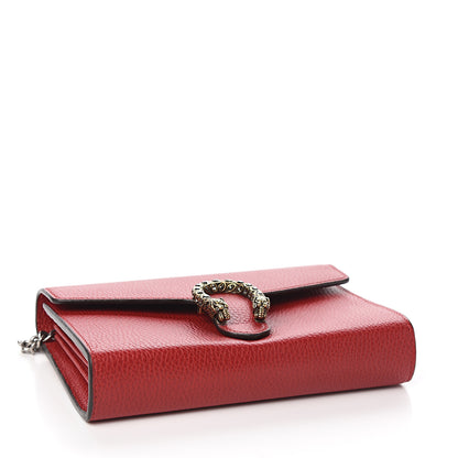 Gucci Calfskin Mini Dionysus Chain Wallet Hibiscus Red 3 of 8