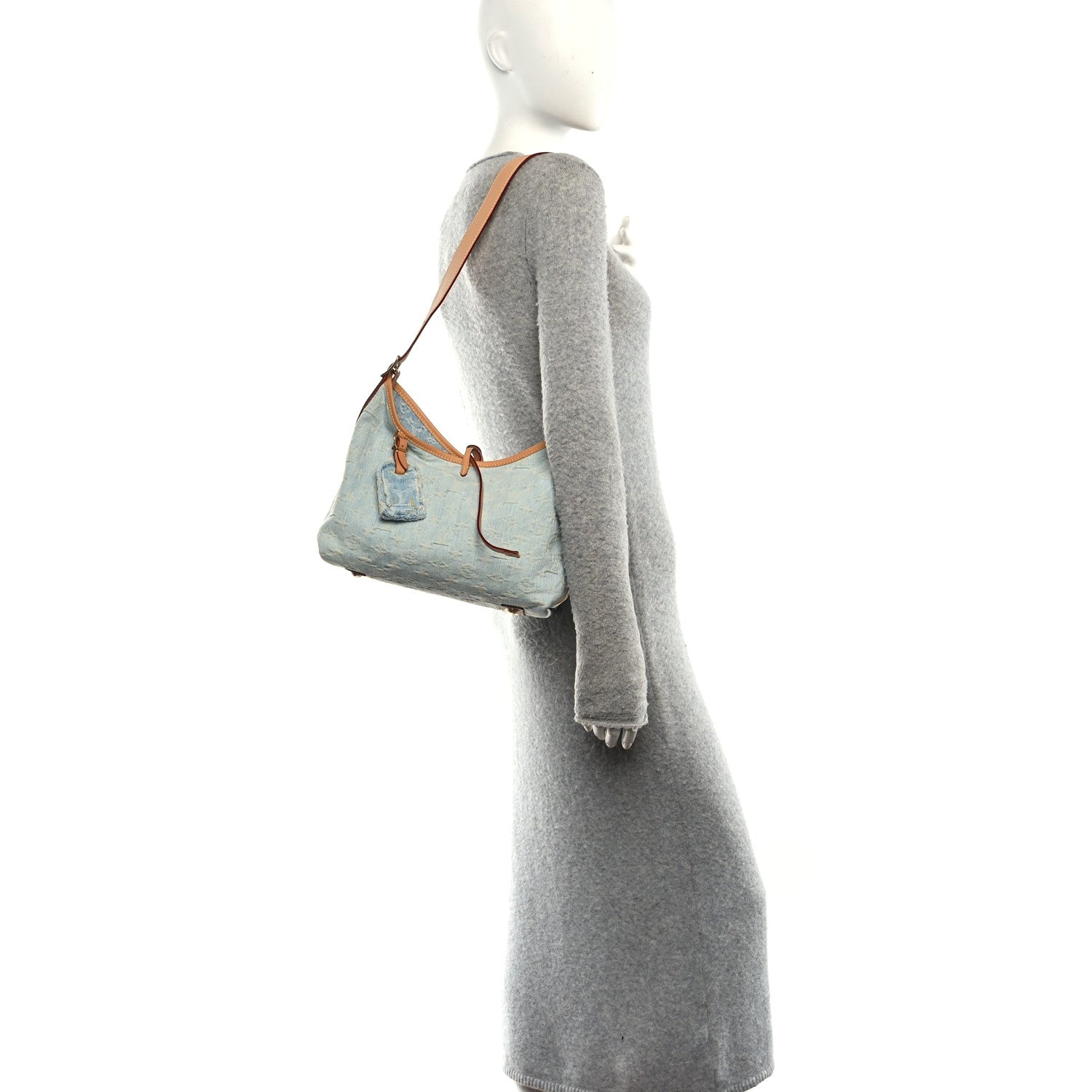 Louis Vuitton Monogram Denim CarryAll PM Sky Blue 2 of 10