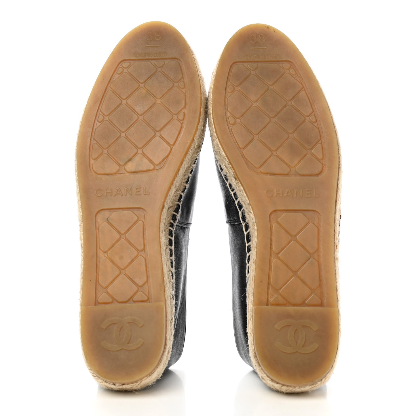 Lambskin CC Espadrilles 38 Black