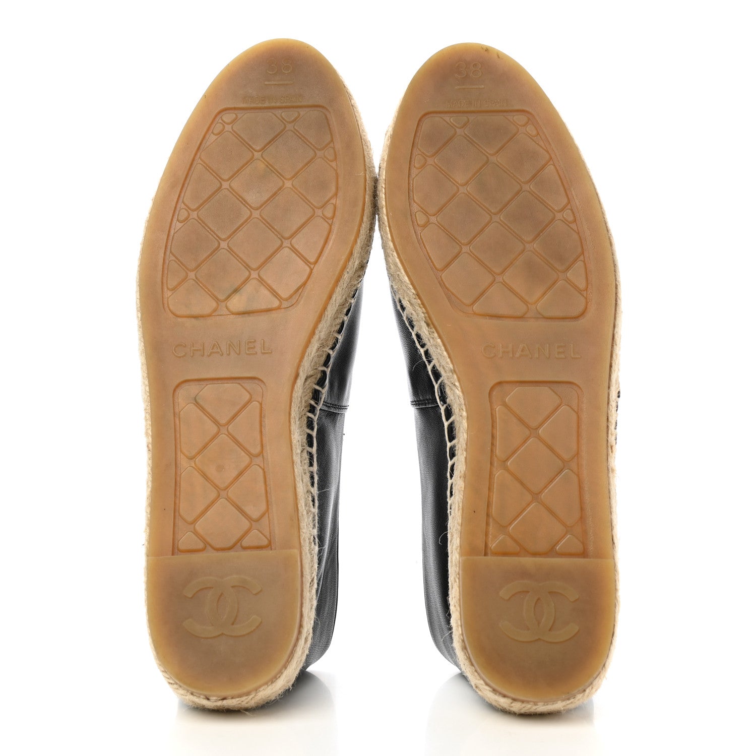Chanel Lambskin CC Espadrilles 38 Black 5 of 9