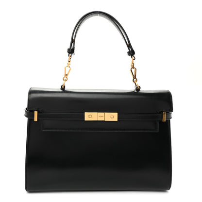 Saint Laurent Smooth Calfskin Manhattan Top Handle Black 1 of 9