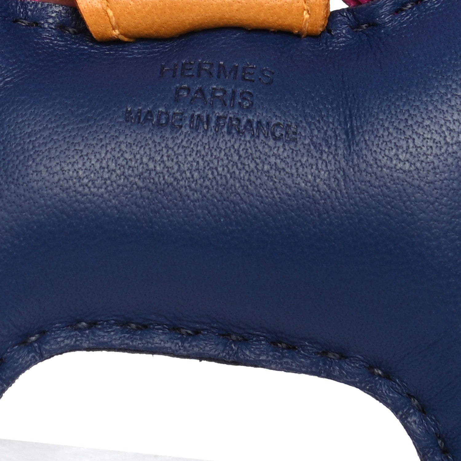Hermes Milo Lambskin Grigri Rodeo Horse Bag Charm PM Bleu Saphir Rose Pourpre Bouton D'Or 3 of 4