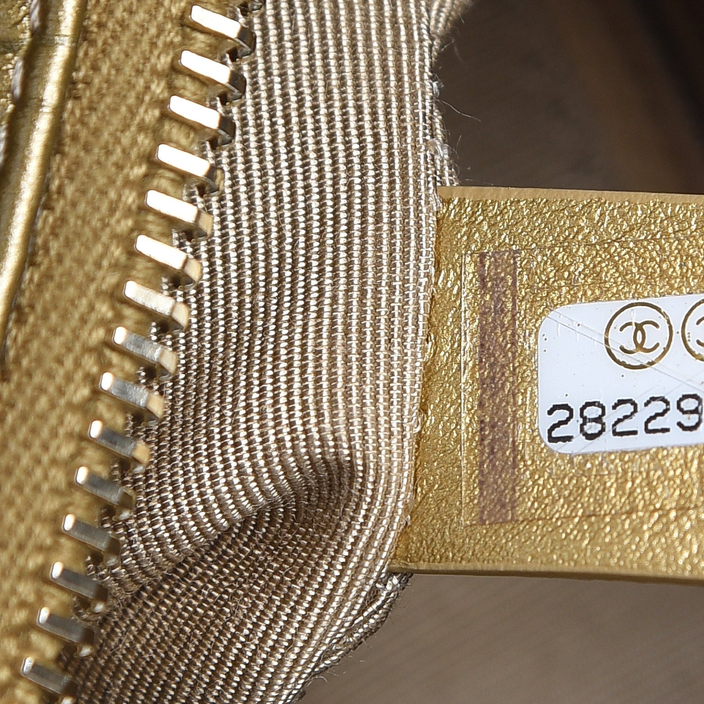 Metallic Calfskin Crocodile Embossed Cocodile Small Gabrielle Hobo Gold